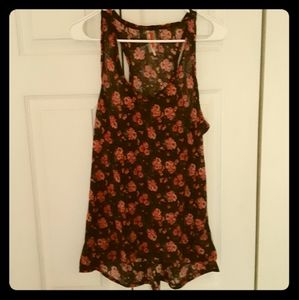 3/ $15 Free People Floral Sheer Tank Top